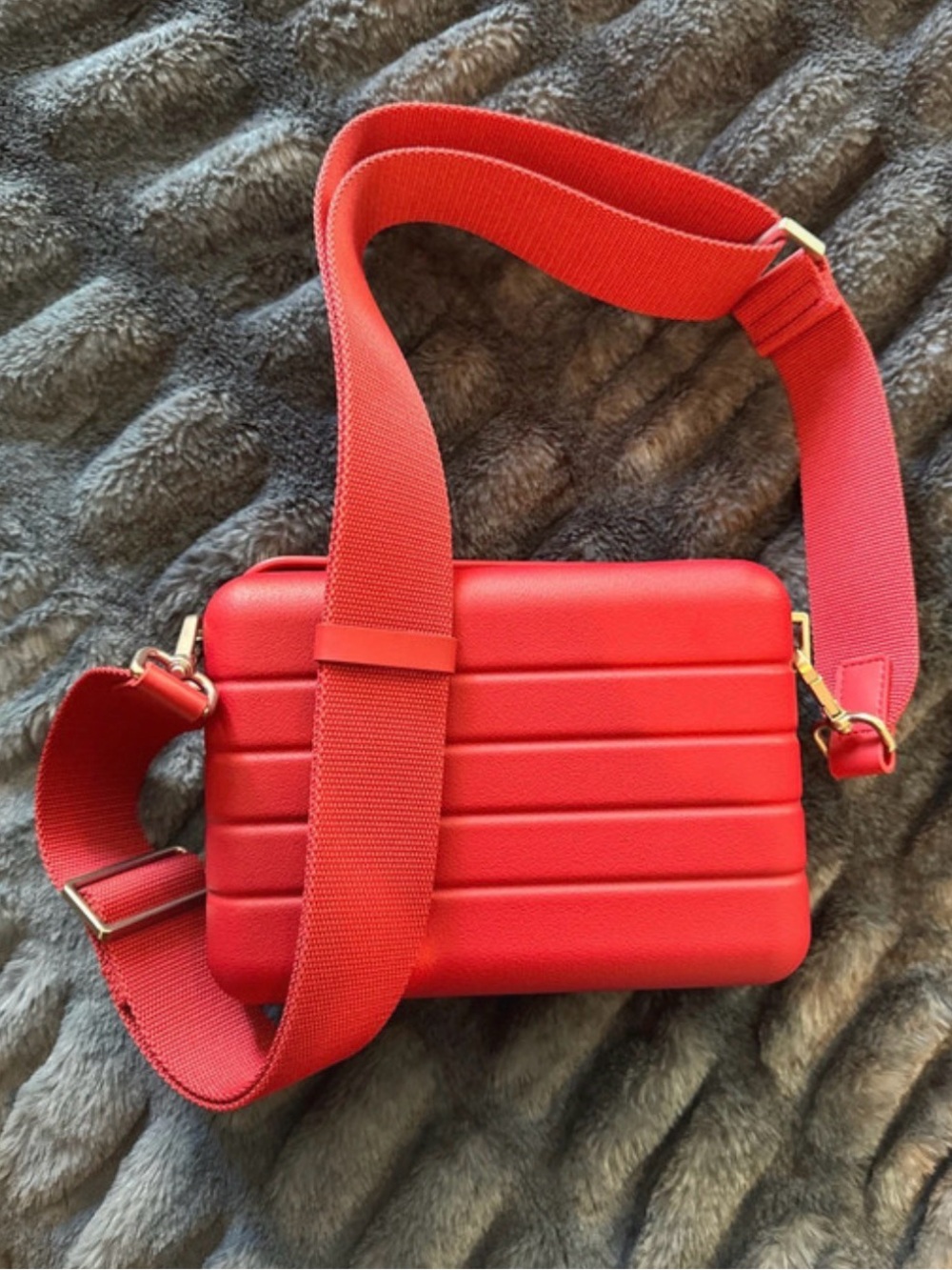 Away Red Quilted Crossbody Camera Bag